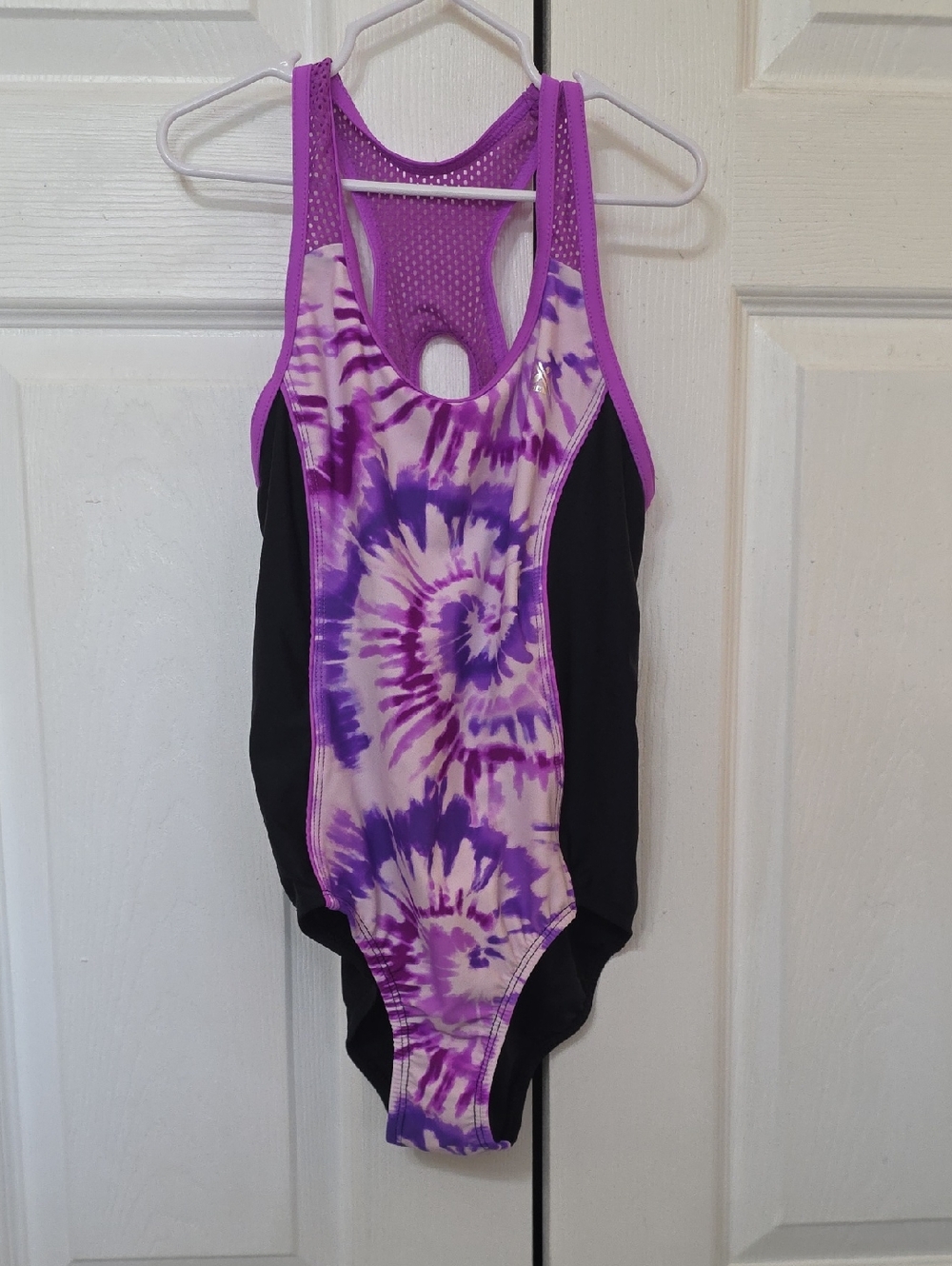 Purple Black Swimsuit Girls Size 10